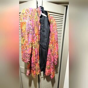Vintage multi color beaded swing coat